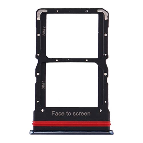 Kompatibel mit Xiaomi Mi 10 Lite 5G Try Tray Kartenfach Dual-SIM-Karte Nano Sim 1 + SIM-Slot 2 Schlitten Kartenleser (schwarz) von senza marchio