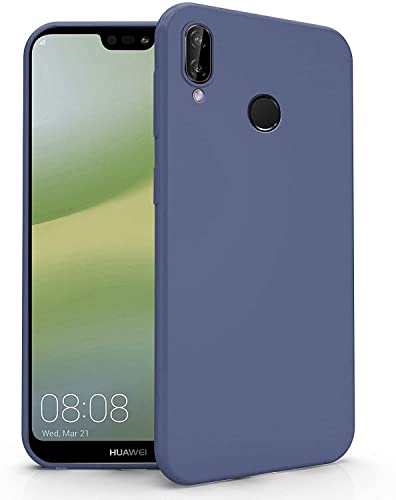 senza marchio Kompatibel mit Huawei P20 Lite (2018)/ Nova 3E ANE-LX1 / ANE-L21 ANE-LX1 / LX2 / LX3 Schutzhülle aus weichem TPU-Silikon, matt, Ultra Soft Slim Case (Blau) von senza marchio
