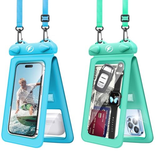 Snynli wasserdichte Handyhülle, 2 Stück 8 Zoll Unterwasser Handytasche, Doppelte Taschen IPX8 Wasserfeste Handyhülle für iPhone 16 15 14 13 12 Pro/Max, Samsung, Waterproof Phone Case (Blau+Grün) Snynli wasserdichte Handyhülle, 2 Stück 8 Zoll Unterwasser Handytasche, Doppelte Taschen IPX8 Wasserfeste Handyhülle für iPhone 16 15 14 13 12 Pro/Max, Samsung, Waterproof Phone Case (Blau+Grün) von seynli