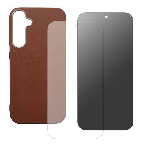 HD Schutzfolie und Sichtschutz Schutzfolie für Samsung Galaxy A55 5G mit Hülle, Panzer Schutz Glas, Gehärtetem Glas (braun) von shamdspopu