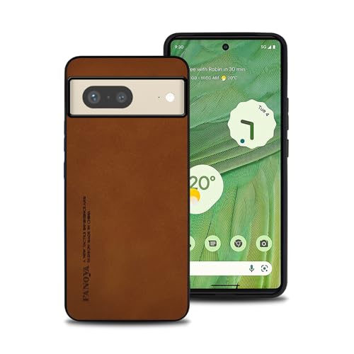 Hülle für Google Pixel 7, TPU kombiniert mit komfortablem Leder-Oberfläche, hochwertig, luxuriös, stoßfest, Kratzfest und robust. (braun) von shamdspopu