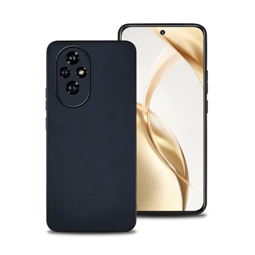 shamdspopu Hülle für Honor 200, TPU kombiniert mit komfortablem Leder-Oberfläche, hochwertig, luxuriös, stoßfest, Kratzfest und robust. (Blau) von shamdspopu