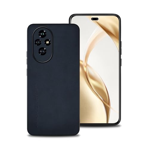 shamdspopu Hülle für Honor 200 Pro, TPU kombiniert mit komfortablem Leder-Oberfläche, hochwertig, luxuriös, stoßfest, Kratzfest und robust. (Blau) von shamdspopu
