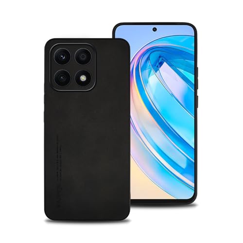 shamdspopu Hülle für Honor X8a, TPU kombiniert mit komfortablem Leder-Oberfläche, hochwertig, luxuriös, stoßfest, Kratzfest und robust. (schwarz) von shamdspopu