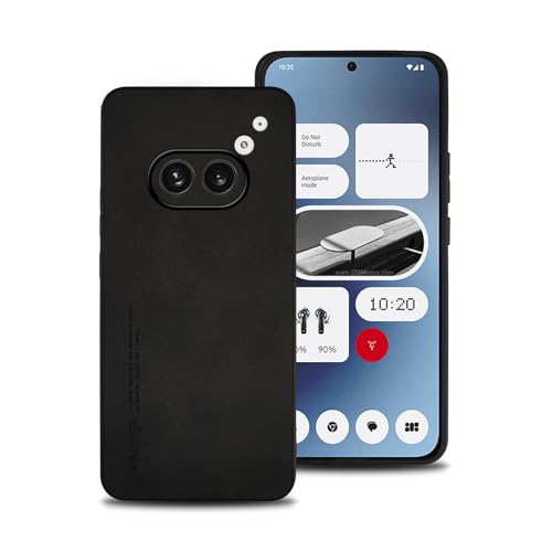 shamdspopu Hülle für Nothing Phone 2a, TPU kombiniert mit komfortablem Leder-Oberfläche, hochwertig, luxuriös, stoßfest, Kratzfest und robust. (schwarz) von shamdspopu