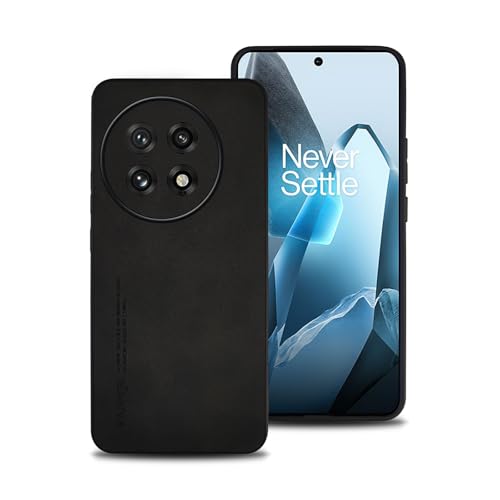 shamdspopu Hülle für OnePlus 13, TPU kombiniert mit komfortablem Leder-Oberfläche, hochwertig, luxuriös, stoßfest, Kratzfest und robust. (schwarz) von shamdspopu