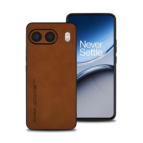shamdspopu Hülle für OnePlus Nord 4, TPU kombiniert mit komfortablem Leder-Oberfläche, hochwertig, luxuriös, stoßfest, Kratzfest und robust. (braun) von shamdspopu