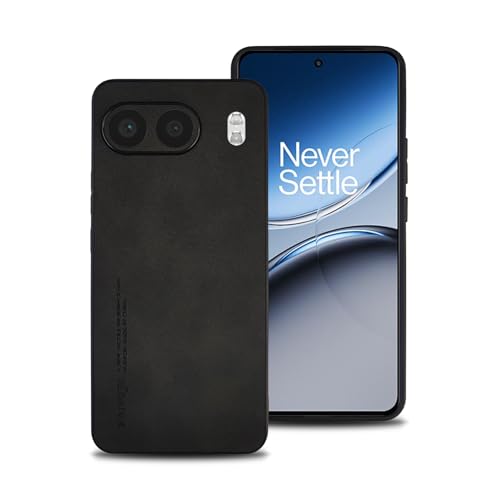 shamdspopu Hülle für OnePlus Nord 4, TPU kombiniert mit komfortablem Leder-Oberfläche, hochwertig, luxuriös, stoßfest, Kratzfest und robust. (schwarz) von shamdspopu