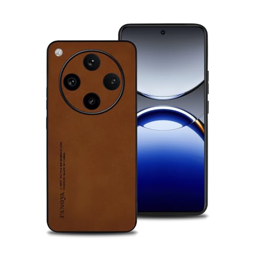 shamdspopu Hülle für Oppo Find X8 Pro, TPU kombiniert mit komfortablem Leder-Oberfläche, hochwertig, luxuriös, stoßfest, Kratzfest und robust. (braun) von shamdspopu