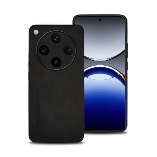 shamdspopu Hülle für Oppo Find X8 Pro, TPU kombiniert mit komfortablem Leder-Oberfläche, hochwertig, luxuriös, stoßfest, Kratzfest und robust. (schwarz) von shamdspopu
