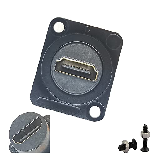 SHANFEILU HDMI D Panel Mount Connector Extender Socket Series D-Type HDMI Coupler Female to Female Adapter Converter Pass Through 3D&4K Connector with Screws von SHANFEILU