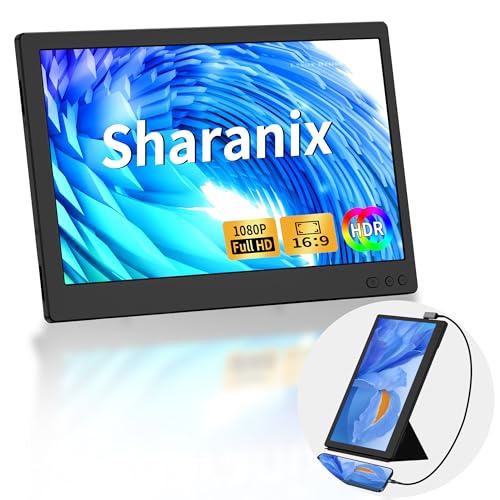 sharanix 30,5 cm (12 Zoll) tragbarer Monitor für Laptop, 1080P HD, tragbarer Dual-Laptop-Bildschirm-Extender (30,5 cm) von sharanix