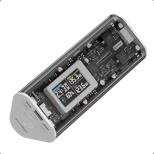Sharge SHARGEEK 170 Power Bank, 170W Output 24,000mAh Portable Charge with IPS Smart Screen Display, IP66 Waterproof with 3 Port Compatible with iPhone 15/14/13 Series, Samsung, MacBook, and More Sharge SHARGEEK 170 Power Bank, 170W Output 24,000mAh Portable Charge with IPS Smart Screen Display, IP66 Waterproof with 3 Port Compatible with iPhone 15/14/13 Series, Samsung, MacBook, and More von sharge