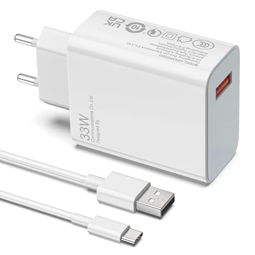 Ladegerät für Xiaomi 33W USB C Schnellladegerät Ladekabel für Xiaomi Mi 13 Mi 12 Mi12Pro Mi11 11 Ultra Mi11 lite Mi 10 Redmi Note 12 12 s 11 11 Pro 10 10 Pro Poco X4 X3 F4 G TurboCharge Adapter von shefor