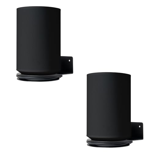 shinar Metall Wandhalterung Kompatibel mit Sonos Era 100,Platzsparend,Halterung Zubehör Ständer Kompatibel mit Era 100 integriertem Kabelmanagement 12 kg(2-Pack, Schwarz) von shinar