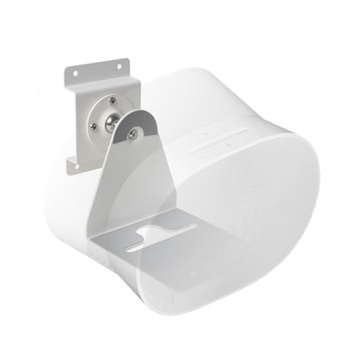 shinar Metall Wandhalterung Kompatibel mit sonos Era 300,Schwenkbar bis zu 360°,Neigbar -70°/+70°(Rauf und runter,Links und rechts) Rotation ohne Stellschrauben mit kabelmanagement Max.12kg Weiß von shinar