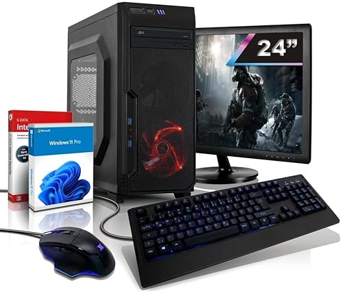 shinobee Komplett PC Gaming/Multimedia Computer mit 3 Jahren Garantie! | AMD X4 950 4x3.8 GHz | 16GB DDR4 | 256GB SSD + 1TB | RX 550 2GB GDDR5 | 24"| WLAN | DVD±RW | Win11#6924 von shinobee