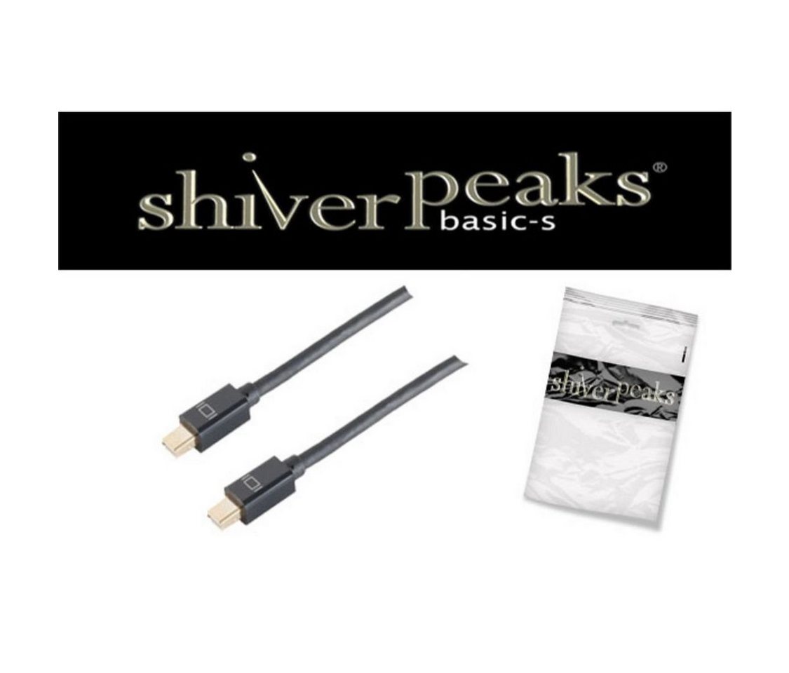 shiverpeaks® MINI Displayportkabel 1.2, UHD 4K2K, schwarz, 1m Video-Kabel, (100 cm) von shiverpeaks®