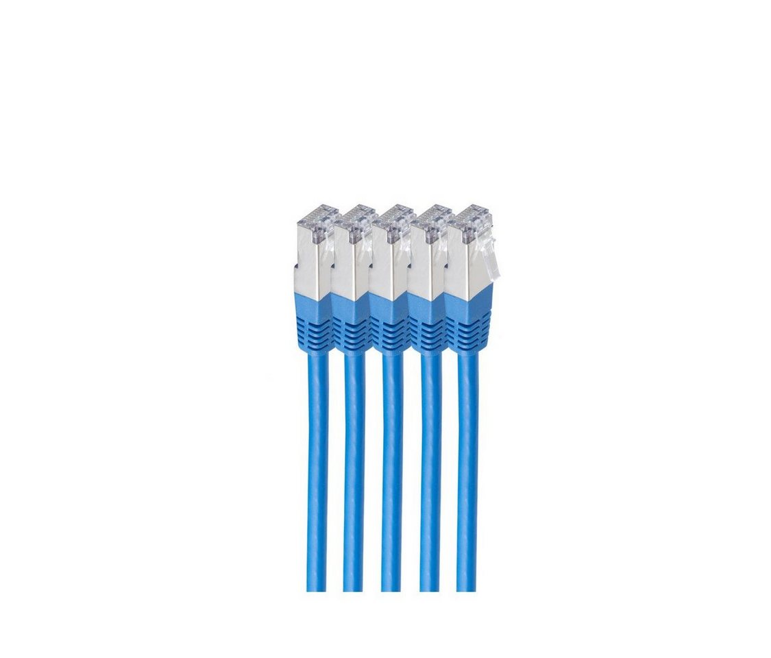 shiverpeaks® Patchkabel cat 6 S/FTP PIMF HF VE5 blau 0,25m LAN-Kabel, RJ-45, (25 cm) von shiverpeaks®