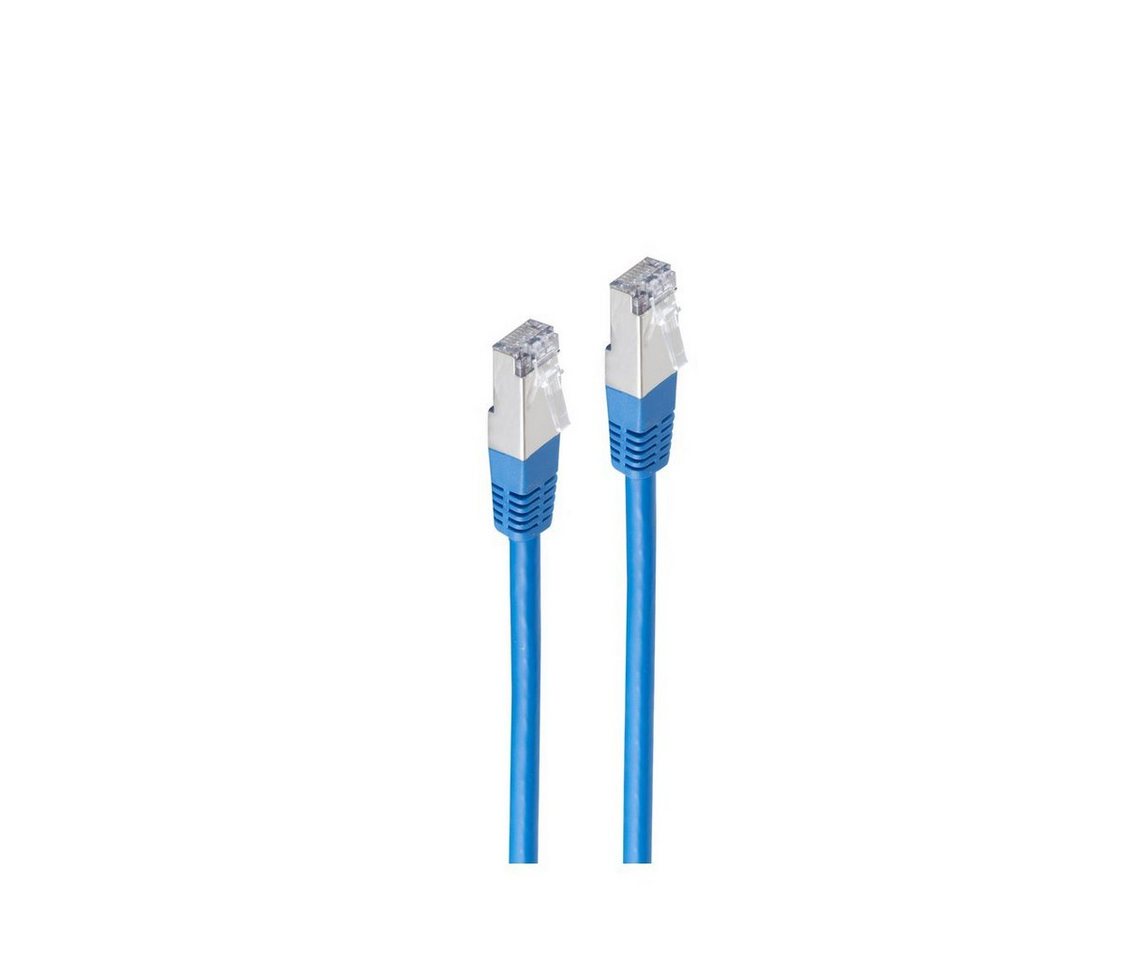 shiverpeaks® Patchkabel cat 6 S/FTP PIMF Halogenfrei blau 0,25m LAN-Kabel, RJ-45, (25 cm) von shiverpeaks®