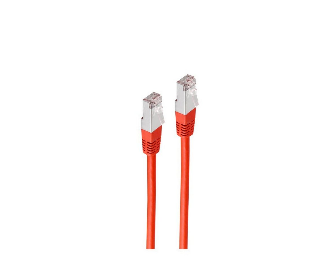 shiverpeaks® Patchkabel cat 6 S/FTP PIMF Halogenfrei rot 0,5m LAN-Kabel, RJ-45, (50 cm) von shiverpeaks®