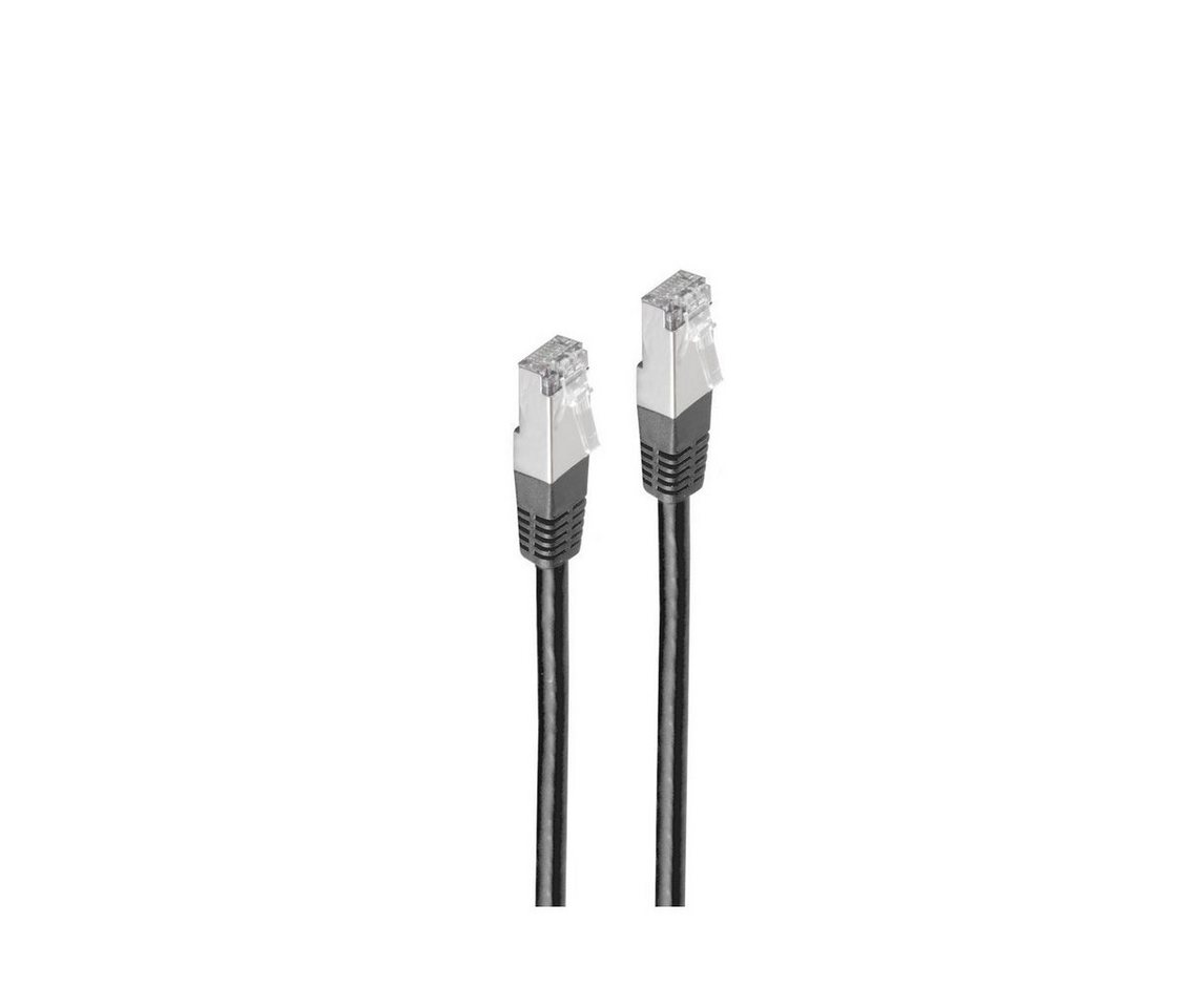 shiverpeaks® Patchkabel cat 6 S/FTP PIMF Halogenfrei schwarz 1m LAN-Kabel, RJ-45, (100 cm) von shiverpeaks®