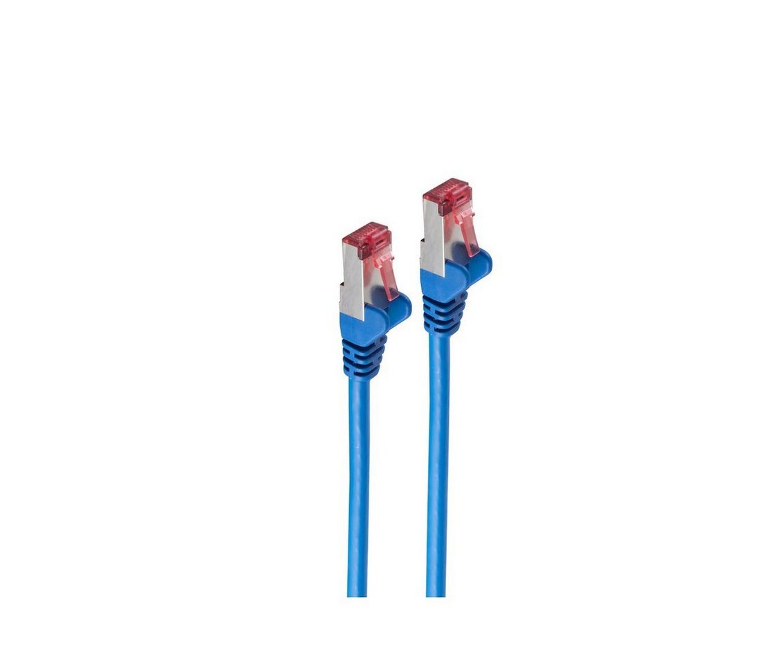shiverpeaks® Patchkabel cat6A S/FTP PIMF Halogenfrei blau 0,15m LAN-Kabel, RJ-45, (15 cm) von shiverpeaks®