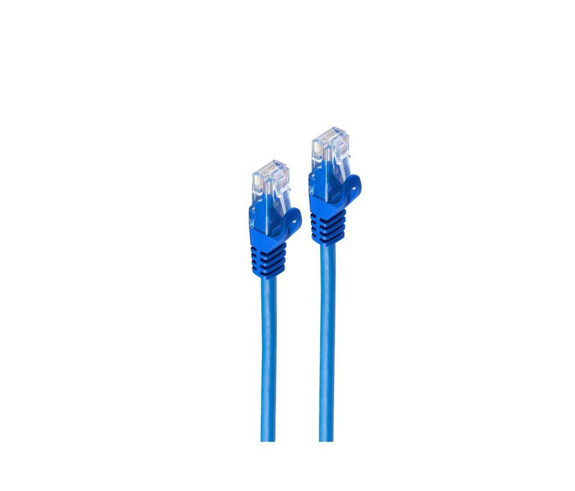 shiverpeaks® RJ45 Patchkabel CAT 7 Rohkabel U/UTP blau 0,25m LAN-Kabel, RJ-45, (25 cm) von shiverpeaks®