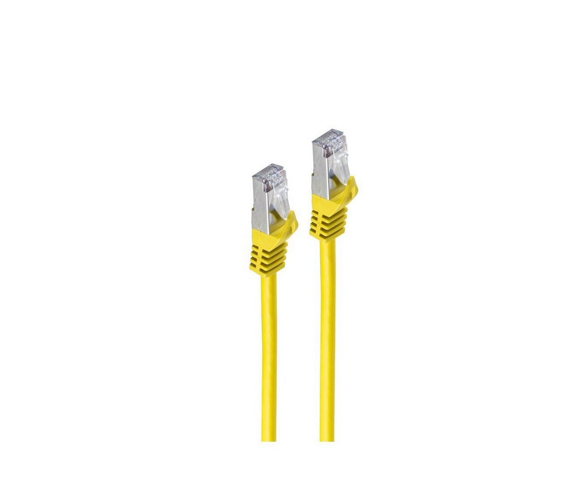 shiverpeaks® RJ45 Patchkabel m. CAT 7 Rohkabel PIMF gelb 50m LAN-Kabel, RJ-45, (5000 cm) von shiverpeaks®