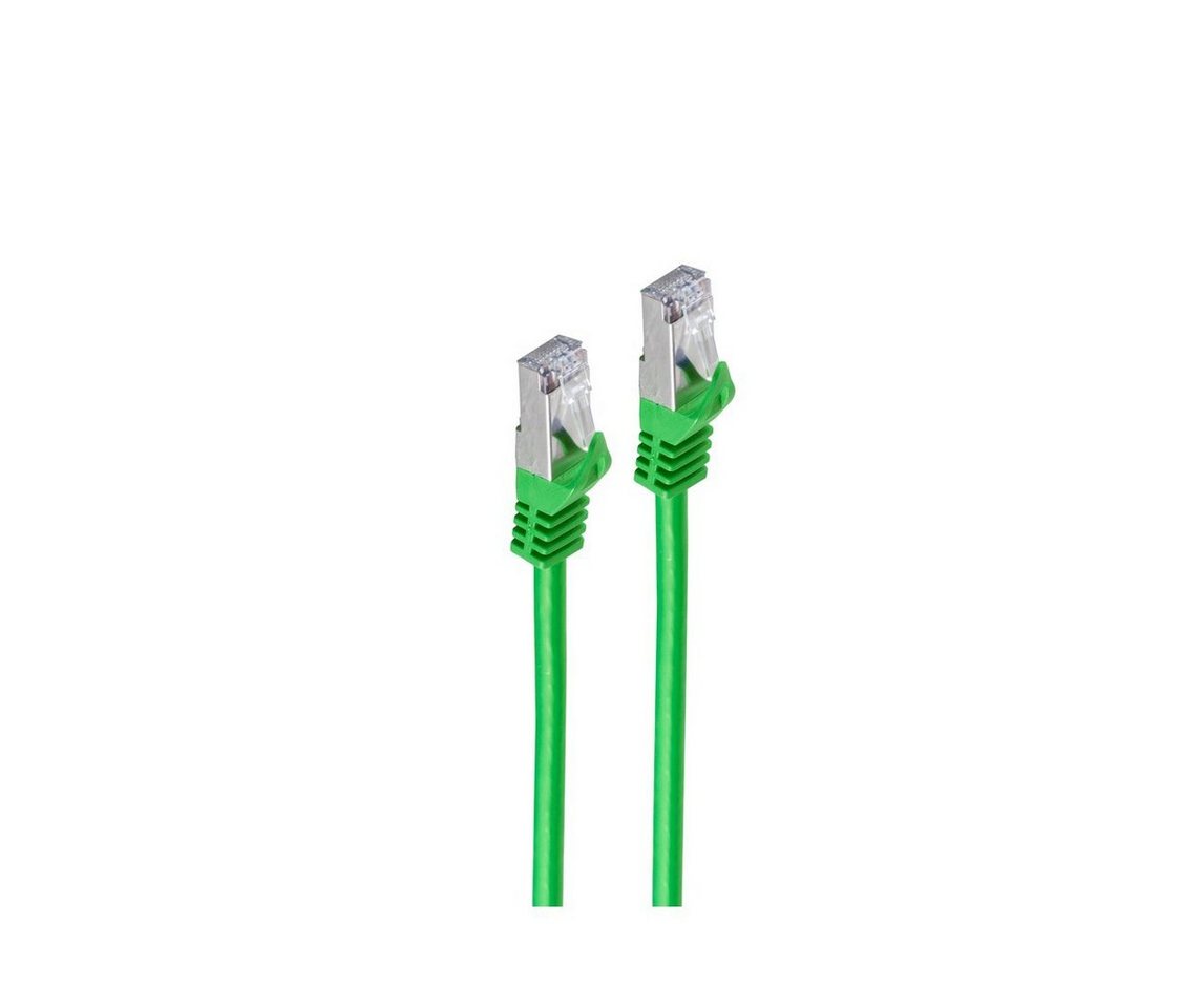 shiverpeaks® RJ45 Patchkabel m. CAT 7 Rohkabel PIMF grün 0,25m LAN-Kabel, RJ-45, (25 cm) von shiverpeaks®