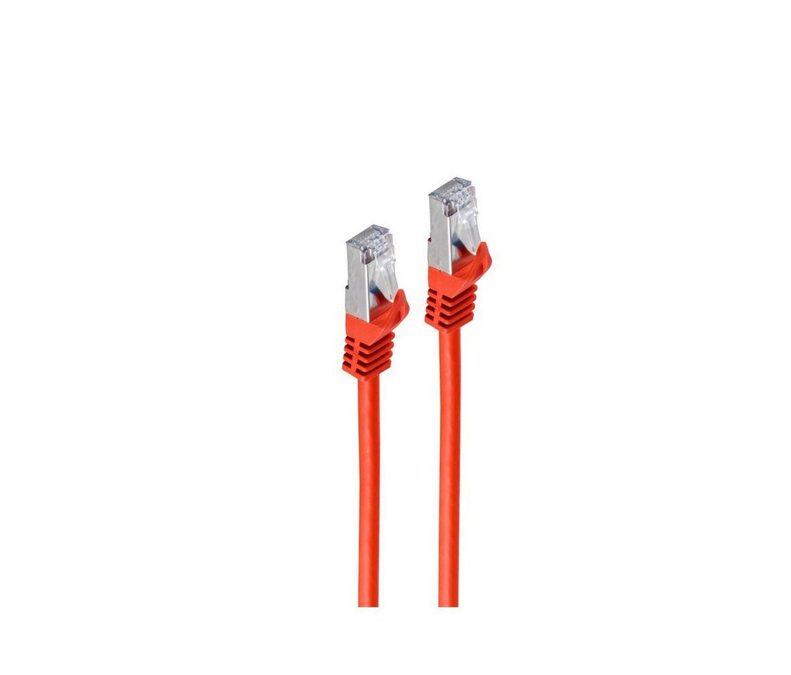 shiverpeaks® RJ45 Patchkabel m. CAT 7 Rohkabel PIMF rot 1.5m LAN-Kabel, RJ-45, (150 cm) von shiverpeaks®