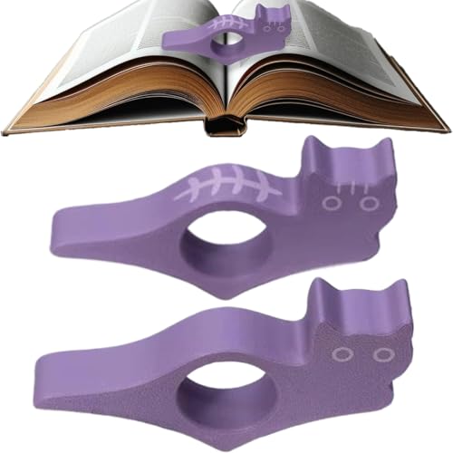 Daumenseitenhalter, Lesezeichen in Katzenform, ergonomischer Fingerseiten-Flipper, kreatives tragbares leichtes Werkzeug zum Lesen von Büchern, Zeitschriften, Planern, 8,9 x 1,9 x 0,9 cm von shjxi