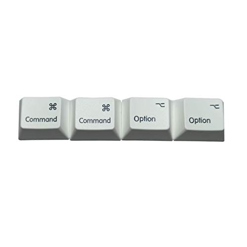 SweetWU 4 Stück Common Opt PBT Dye Subbed Tastenkappen R1 für 1.25U 1.25X Tastatur Tastenkappen – Weiß von shorecofei
