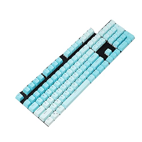 SweetWU Double Shot 104 gefärbte PBT Shine Through Keyset OEM Profil Keycap Set für Cherry MX Switches mechanische Tastatur – Blau von shorecofei