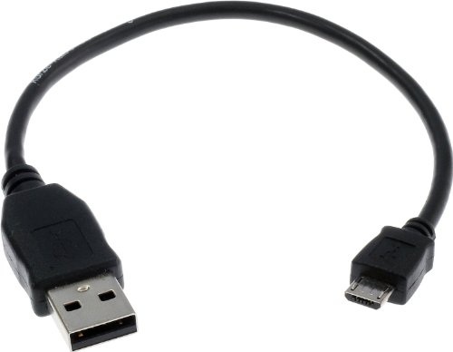 23cm kurzes USB Kabel (A auf Micro-B) Datenkabel | Ladekabel | Sync-Kabel. ideal auf Reisen oder im Auto. für Samsung | LG | HTC | Blackberry von shortix