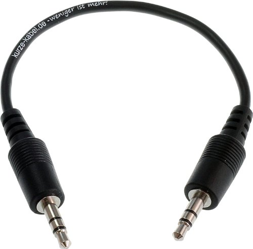 shortix Stereo-Audio-Kabel. 2x 3,5 mm Klinke - Klinke. 20cm. von shortix
