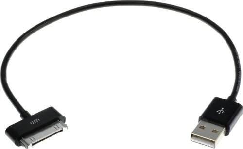 shortix 30cm kurzes 30pin USB-Kabel (USB auf DockConnector) Datenkabel | Ladekabel | Sync-Kabel. schwarz 0,3m von shortix