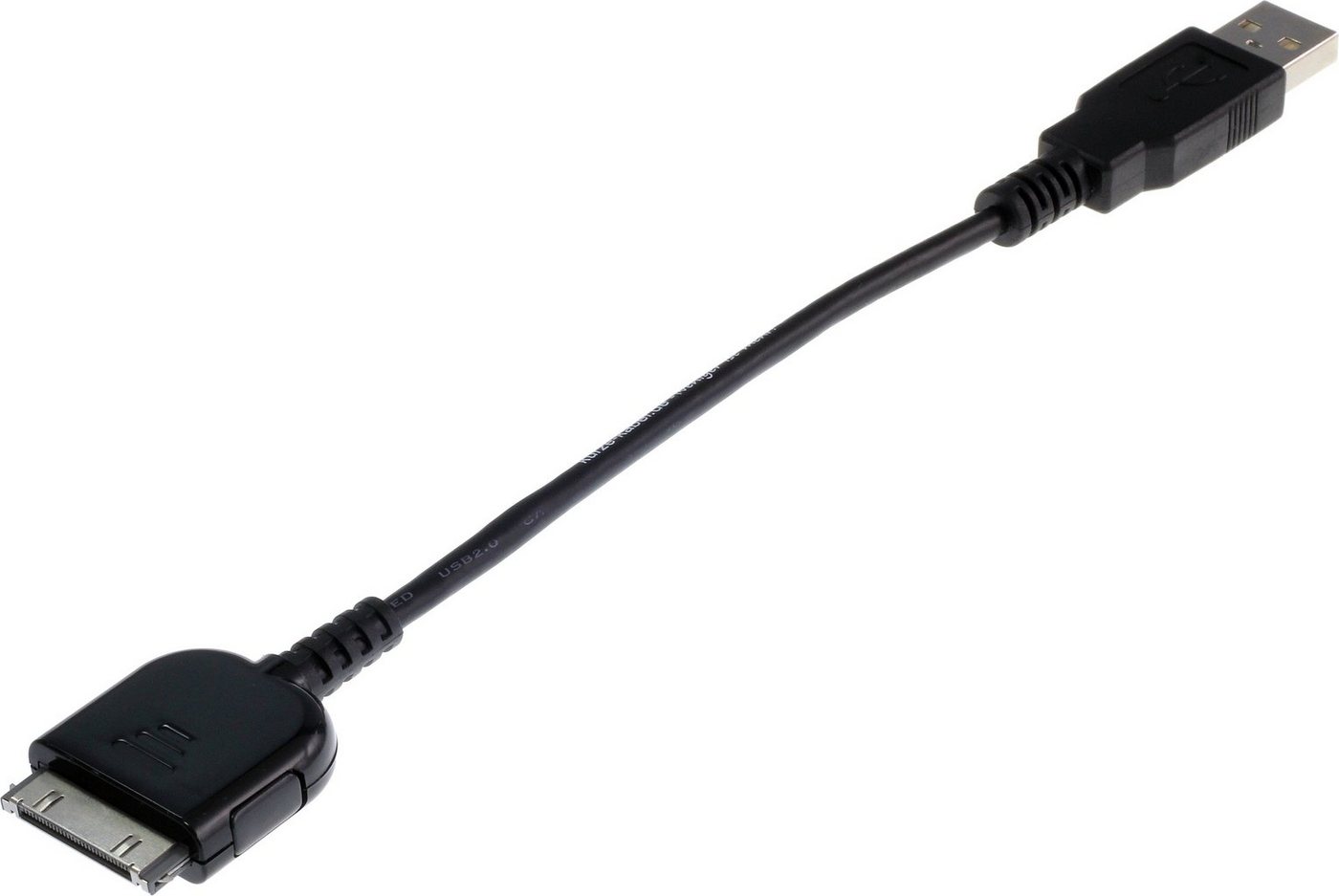 shortix 30pin-DockConnector-USB-Daten-/Ladekabel iPod, iPhone, iPad. 20/35cm. Smartphone-Kabel, USB Typ A, 30pin-DockConnector (20 cm), kurz von shortix