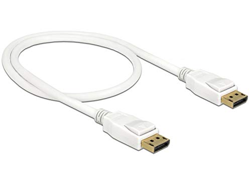 shortix DisplayPort 1.2 Kabel. DisplayPort Stecker auf DisplayPort Stecker. 50cm. weiß von shortix