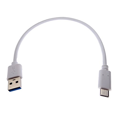 shortix USB-C Kabel (Stecker Typ-A an Stecker Typ-C) bis 5Gbit/s. 30cm. weiß. von shortix