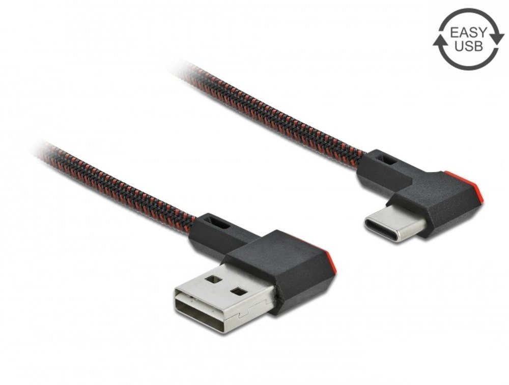 shortix USB-C-Kabel: USB-A gewinkelt auf USB-Typ-C gewinkelt. 25cm. USB-Kabel, USB-C, USB Typ A (25 cm), kurz von shortix