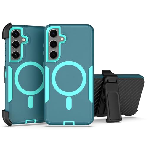 showdd Schutzhülle für Samsung Galaxy S24, magnetisch, doppelter Schutz, robust, langlebig, kompatibel mit MagSafe, abnehmbarer Clip auf der Rückseite, staubdicht, kein Verblassen, kein Vergilben showdd Schutzhülle für Samsung Galaxy S24, magnetisch, doppelter Schutz, robust, langlebig, kompatibel mit MagSafe, abnehmbarer Clip auf der Rückseite, staubdicht, kein Verblassen, kein Vergilben von showdd