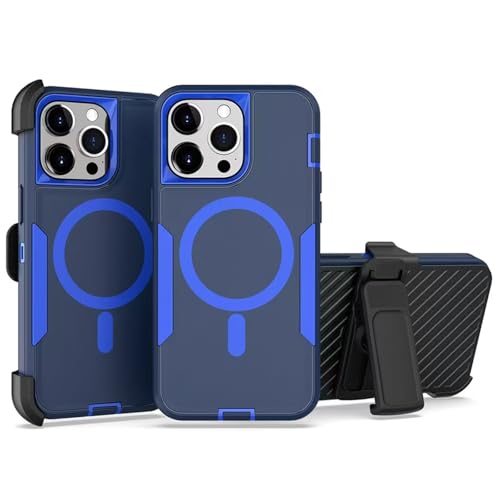 showdd Schutzhülle für iPhone 15 Pro, magnetisch, doppelter Schutz, robust, langlebig, kompatibel mit MagSafe, abnehmbarer Clip auf der Rückseite, staubdicht, kein Verblassen, kein Vergilben showdd Schutzhülle für iPhone 15 Pro, magnetisch, doppelter Schutz, robust, langlebig, kompatibel mit MagSafe, abnehmbarer Clip auf der Rückseite, staubdicht, kein Verblassen, kein Vergilben von showdd