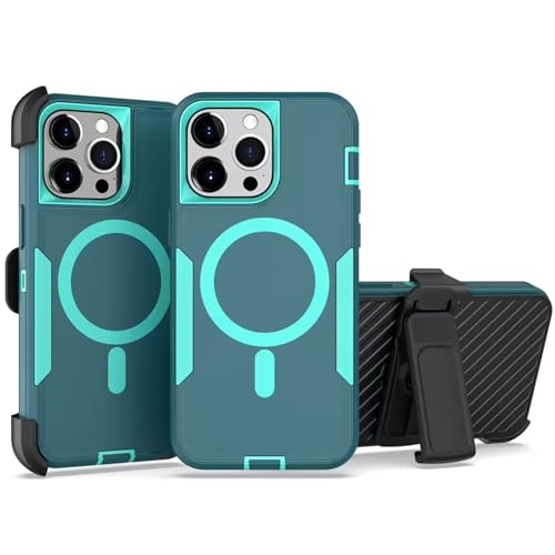 showdd Schutzhülle für iPhone 15 Pro, magnetisch, doppelter Schutz, robust, langlebig, kompatibel mit MagSafe, abnehmbarer Clip auf der Rückseite, staubdicht, kein Verblassen, kein Vergilben showdd Schutzhülle für iPhone 15 Pro, magnetisch, doppelter Schutz, robust, langlebig, kompatibel mit MagSafe, abnehmbarer Clip auf der Rückseite, staubdicht, kein Verblassen, kein Vergilben von showdd