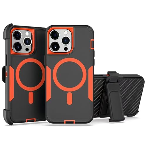 showdd Schutzhülle für iPhone 15 Pro, magnetisch, doppelter Schutz, robust, langlebig, kompatibel mit MagSafe, abnehmbarer Clip auf der Rückseite, staubdicht, kein Verblassen, kein Vergilben showdd Schutzhülle für iPhone 15 Pro, magnetisch, doppelter Schutz, robust, langlebig, kompatibel mit MagSafe, abnehmbarer Clip auf der Rückseite, staubdicht, kein Verblassen, kein Vergilben von showdd