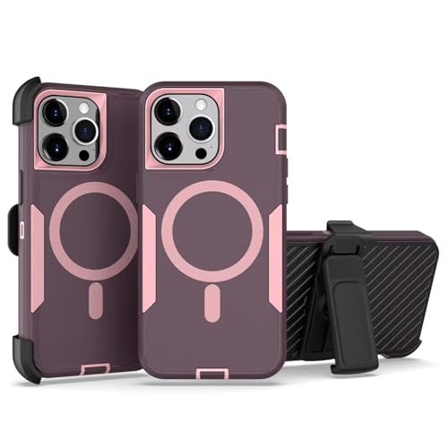 showdd Schutzhülle für iPhone 15 Pro, magnetisch, doppelter Schutz, robust, langlebig, kompatibel mit MagSafe, abnehmbarer Clip auf der Rückseite, staubdicht, kein Verblassen, kein Vergilben showdd Schutzhülle für iPhone 15 Pro, magnetisch, doppelter Schutz, robust, langlebig, kompatibel mit MagSafe, abnehmbarer Clip auf der Rückseite, staubdicht, kein Verblassen, kein Vergilben von showdd