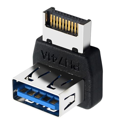 shpuuyy USB Mainboard Adapter | USB 3.1 Zu Type-E Header Konverter | 90 Grad abgewinkelter Type-E Paneladapter für Jugendliche und Erwachsene shpuuyy USB Mainboard Adapter | USB 3.1 Zu Type-E Header Konverter | 90 Grad abgewinkelter Type-E Paneladapter für Jugendliche und Erwachsene von shpuuyy