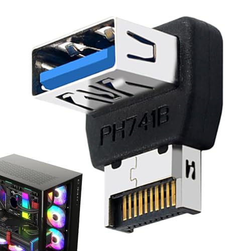 shpuuyy USB Mainboard Adapter - USB 3.1 zu Type-E Schnittstellenadapter für Computer-Motherboards | 90 Grad abgewinkelter Type-E Paneladapter für Jugendliche und Erwachsene shpuuyy USB Mainboard Adapter - USB 3.1 zu Type-E Schnittstellenadapter für Computer-Motherboards | 90 Grad abgewinkelter Type-E Paneladapter für Jugendliche und Erwachsene von shpuuyy