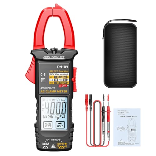 shpuuyy Volt Messgerät, Multimeter Clamp,4000 Count Automotive Battery Test | Detektor, automatisches professionelles Werkzeug, LCD -Hintergrundbeleuchtungsanzeige für die Wartung von Elektrikern shpuuyy Volt Messgerät, Multimeter Clamp,4000 Count Automotive Battery Test | Detektor, automatisches professionelles Werkzeug, LCD -Hintergrundbeleuchtungsanzeige für die Wartung von Elektrikern von shpuuyy