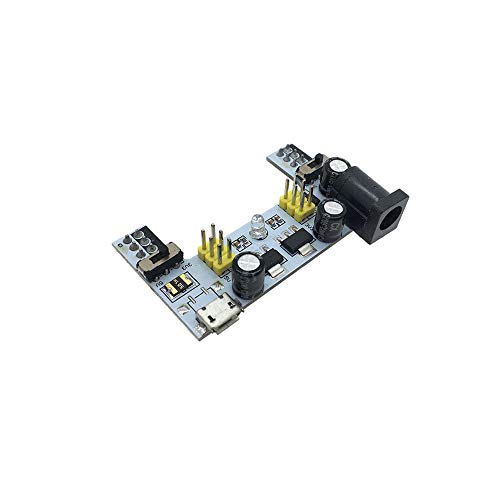 MB102 Mini Micro-USB-Schnittstelle Breadboard Stromversorgungsmodul MB102-Modul für DIY-Kit Weiß DC 7-12V 2-Kanal-Vorstand,Micro USB von shuangtongdz